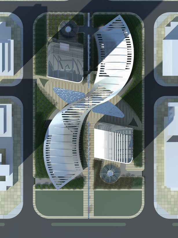 Greenland Yinchuan Super Tall Project, site plan by John Portman & Associates