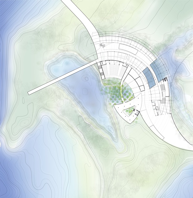Ground floor with manipulated contours