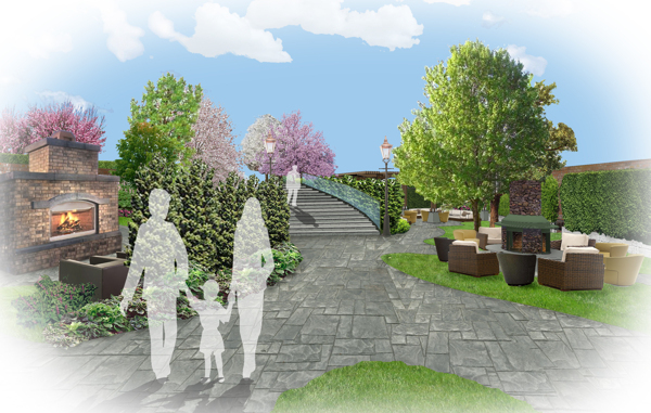 Green Roof Fire Pit Perspective.