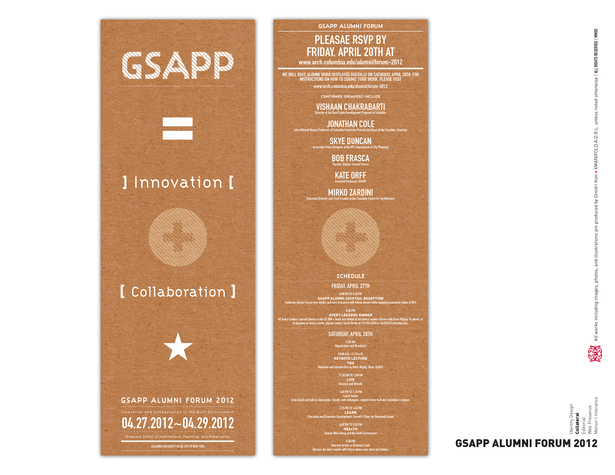GSAPP Alumni Forum 2012