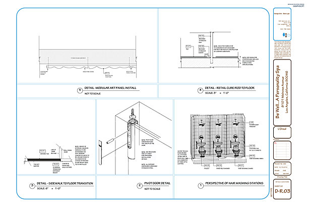 D-R.03 Men's Restroom Details, Elevations + Perspective Dwg