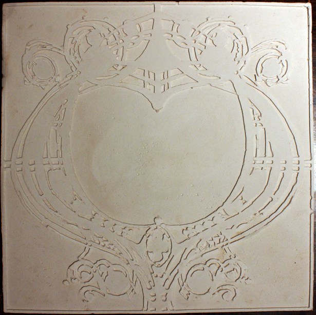 tile in plaster cast