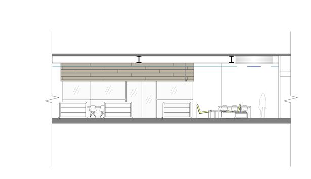 Sectional Elevation through Library