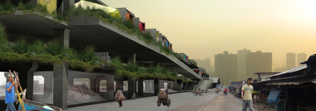 stacked kampung / tollway solution