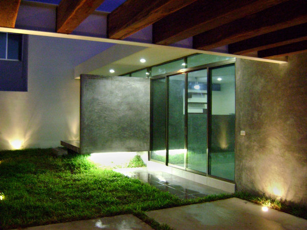 At night
