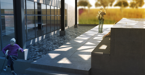 Oasis Courtyard reflecting pool
