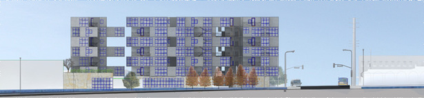 Rendered Elevation along Vermont Boulevard