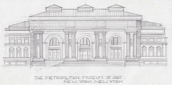 The Metropolitan Museum of Art, graphite on paper, 11