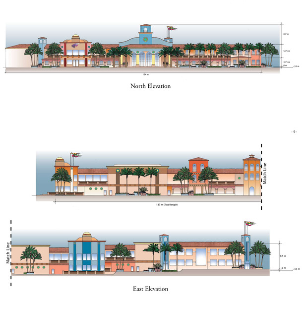 Cabo Paradise Condominium - North & East Elevations