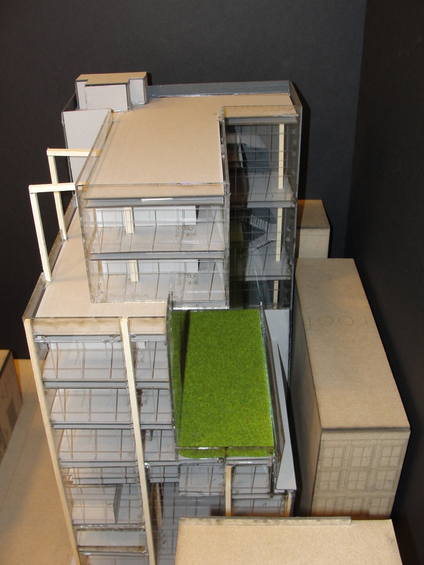 front and green space