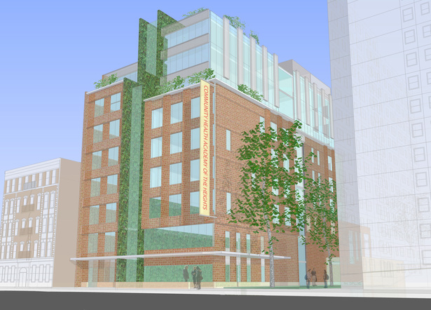Schematic Design view from 157th Street