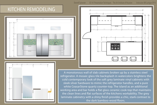 KITCHEN REMODEL - Presentation Techniques created in Adobe Illustrator
