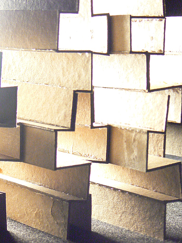 Chipboard, extrusion of a pattern