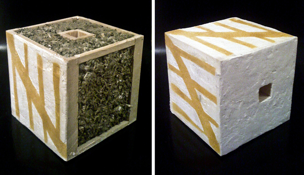 hempcrete and timber scuplture