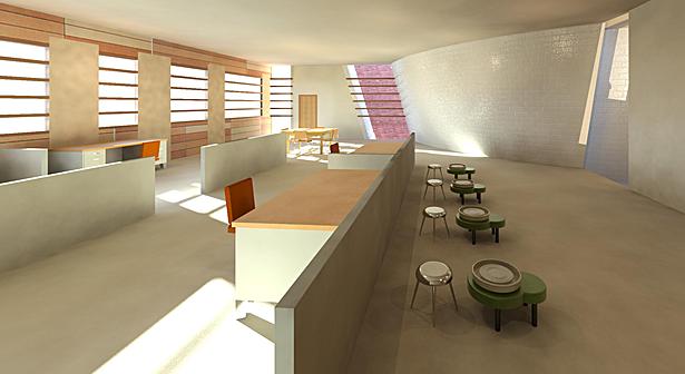 Studio interior rendering