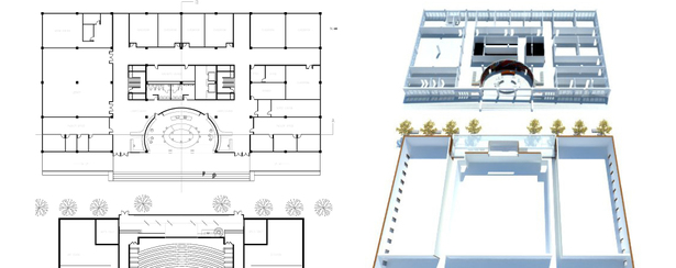 ground floor plan + axonometric (AutoCAD, SketchUp)