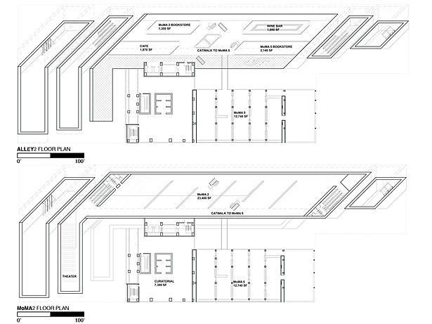 Third Floor Plan - Alley 2 and Fourth Floor Plan - MoMA 2