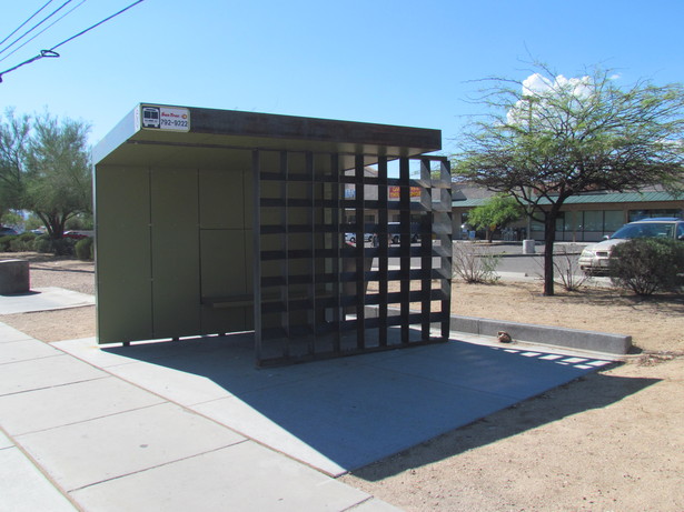 South Facing Bus Shelter Location: Tucson, AZ