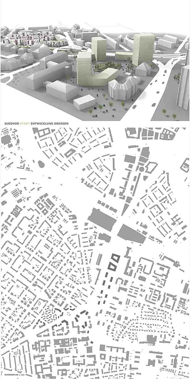 p1_urban design plan and the science gate of the city (shown in centre)