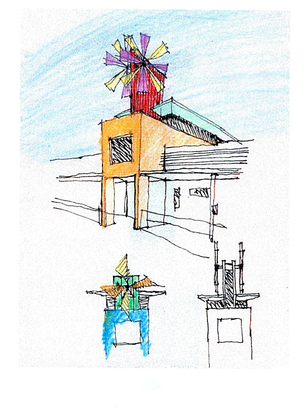 Early conceptual sketches.