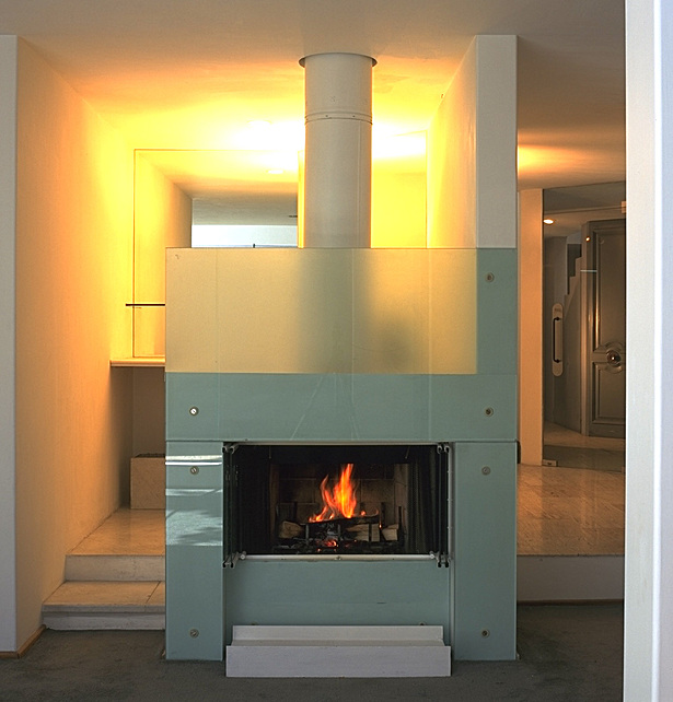 Fireplace.