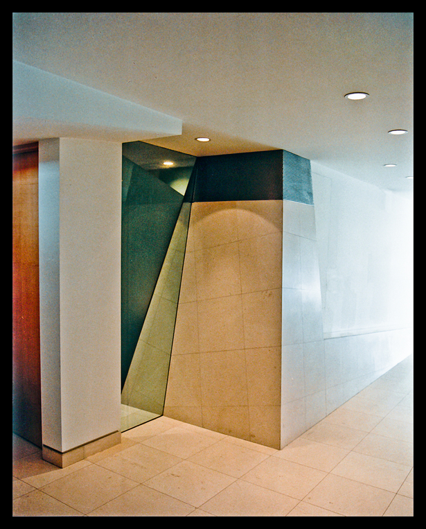 Front entry column, top perforated metal was the ac. return.