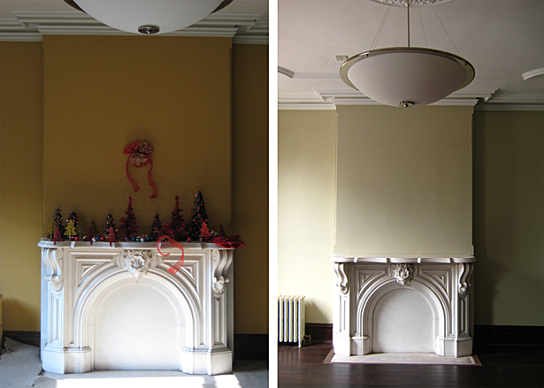 living area fireplace