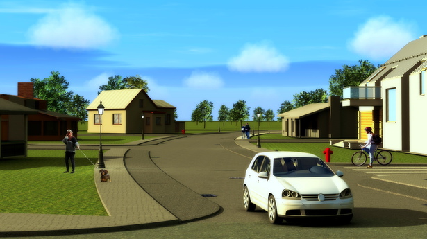 Day Render Streets U.Development (FProject Civil Engineering)