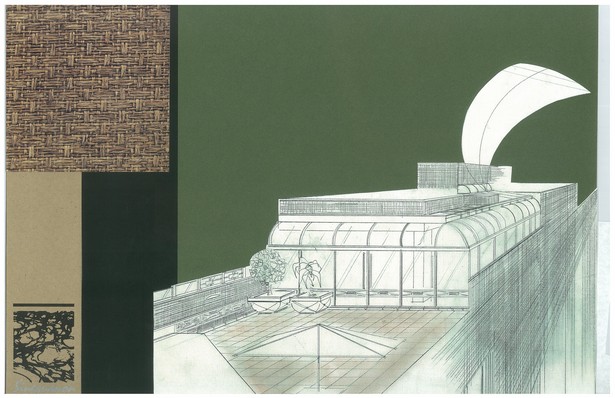 Penthouse Addition | Exterior Hand-Sketch