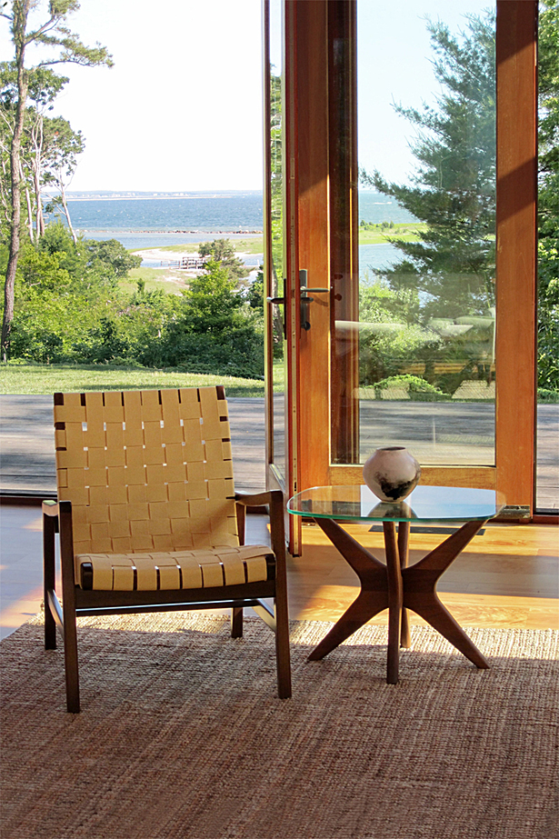 living room and bay beyond