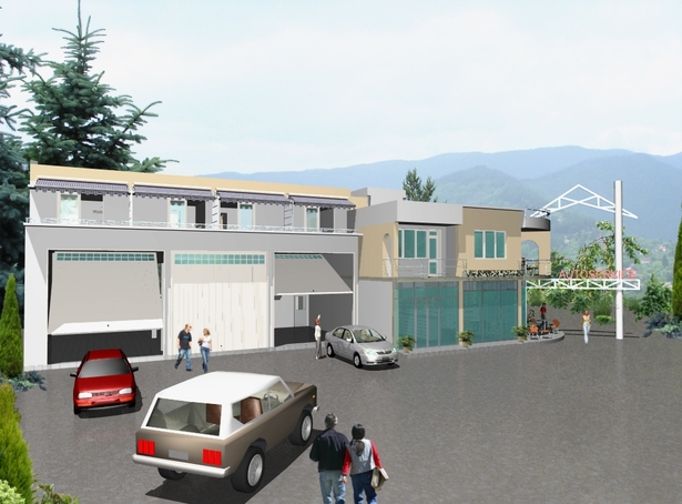Auto service Nessebar - elevation, visualization