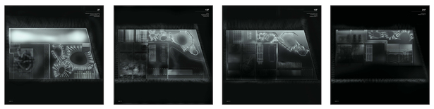 Thermographic floor plans showing relationship between ambient temperature and workspace density 