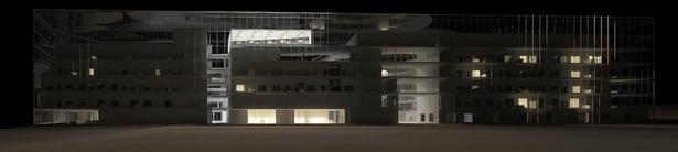 Building Night Time Elevation