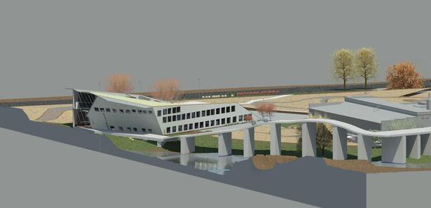 3d Sectional Cut showind dipping of pathway