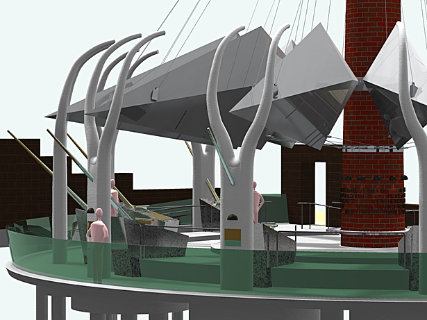View of memorial toward the boardwalk