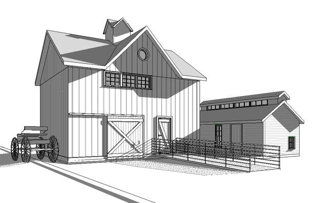 Perspective Image of Model - Support Buildings
