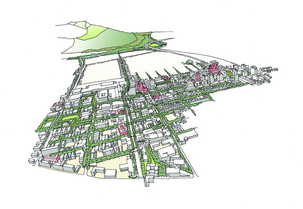 drawing by Alan Loomis / Glendale Urban Design Studio