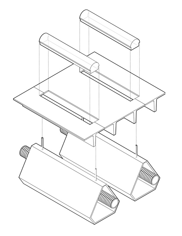 Exploded Axonometric of Ceiling Assembly