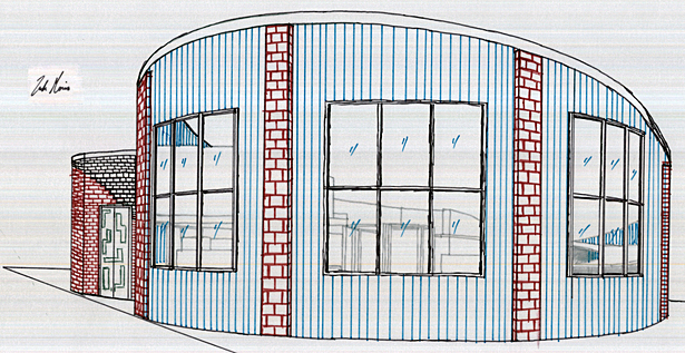 Concept Drawing 3 - Glass Facade