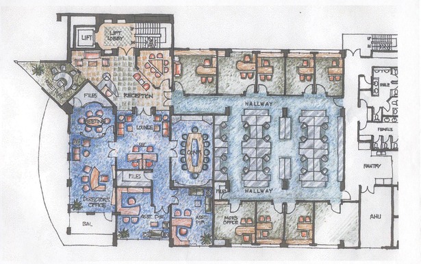 Typical Office Interior Decoration Layout