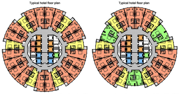 typical hotel floor plans