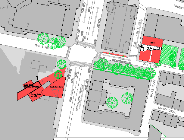 This is the urban plan for the connection of the two main buildings.