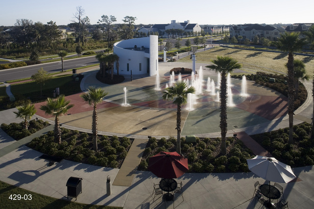 Interactive Fountain with Restrooms