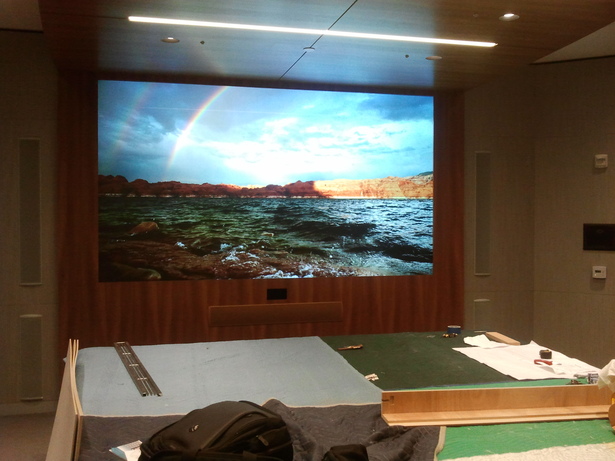 First calibrations on the 10 foot screen
