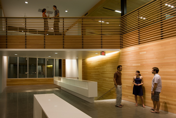 Interior features include reclaimed Douglas fir.