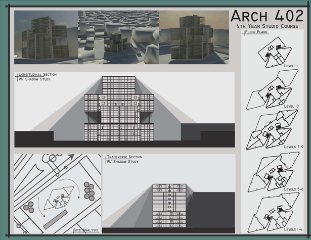 Renderings, Sun Studies, Site, and Plans