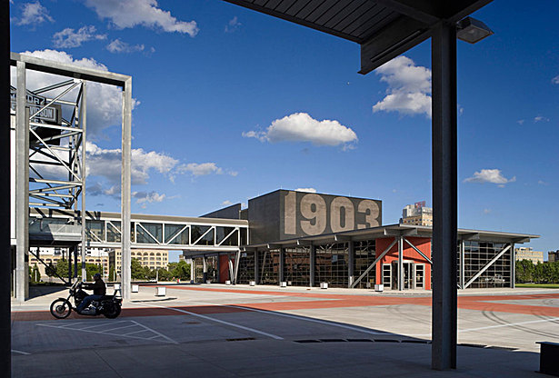 retail building and brick founding date from entry sequence
