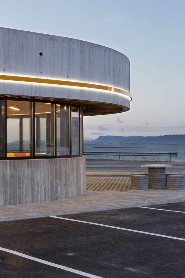 The pavements concrete tiles are stacked to create outdoor seating arrangements