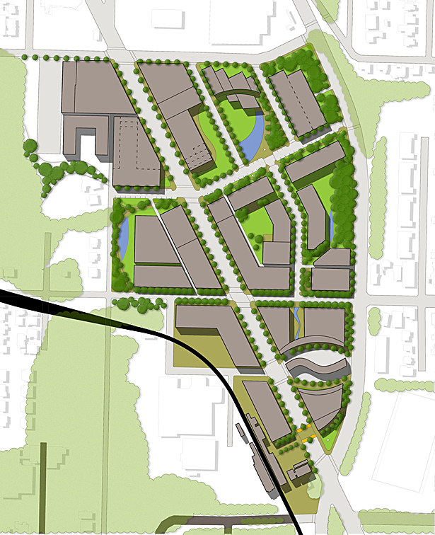 Neighborhood Site Plan | Arc GIS, Auto Cad, Sketch Up, Photoshop