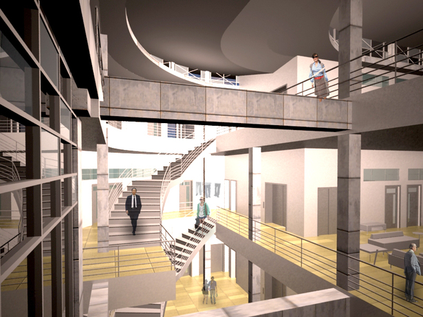 3 Story Atrium Space